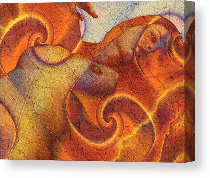 End Of Pompeii Canvas Print featuring the digital art End of Pompeii by Kiki Art