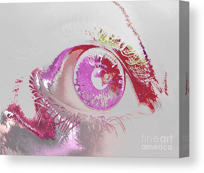 Eye Canvas Print featuring the digital art Eye 3 by Soumya Bouchachi