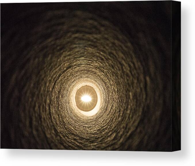 Tunnel Canvas Print featuring the photograph Eye at the End of the Tunnel by Dean Ginther