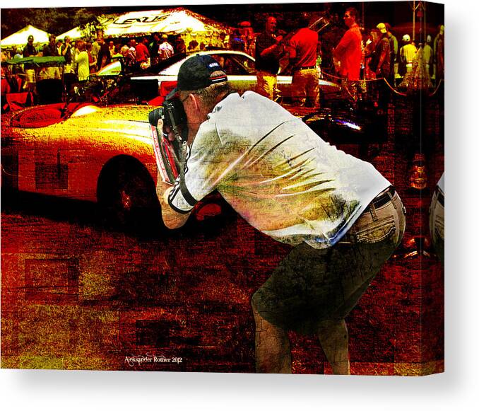 Car Show Canvas Print featuring the photograph Face to face with your desire by Aleksander Rotner