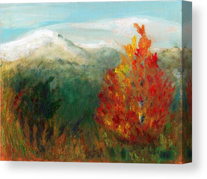 C Sitton Paintings Canvas Print featuring the painting Fall Day Too by C Sitton