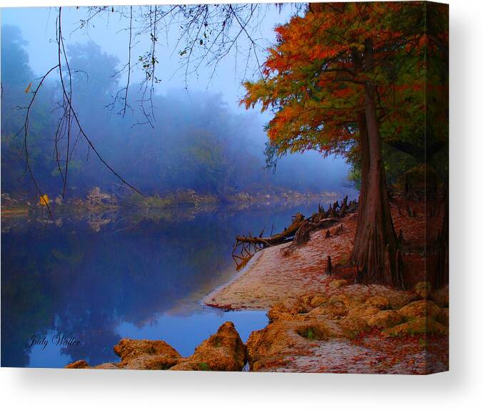 Tres Canvas Print featuring the photograph Fall On The Suwannee River by Judy Waller