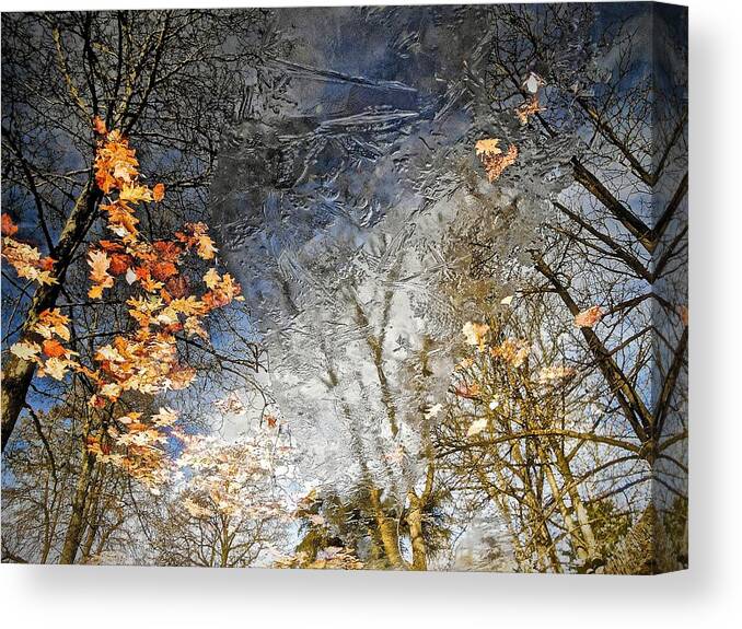 Landscapes Canvas Print featuring the photograph Fall Reflections by Joan Reese