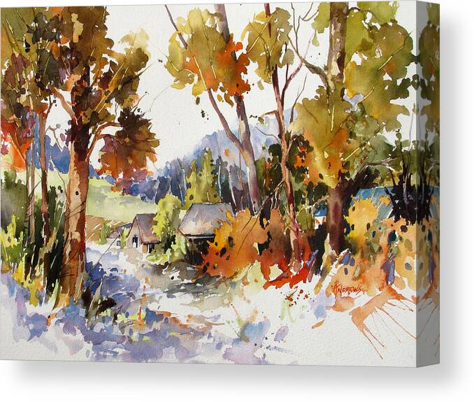 Fall Canvas Print featuring the painting Fall Splendor by Rae Andrews