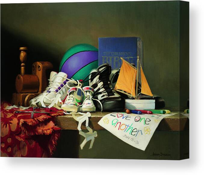 Traditional Canvas Print featuring the painting Family Ties by Graham Braddock