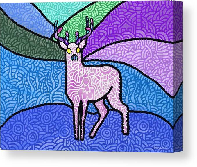 Prinsesa Canvas Print featuring the mixed media Fantasy in the Wild by Marconi Calindas