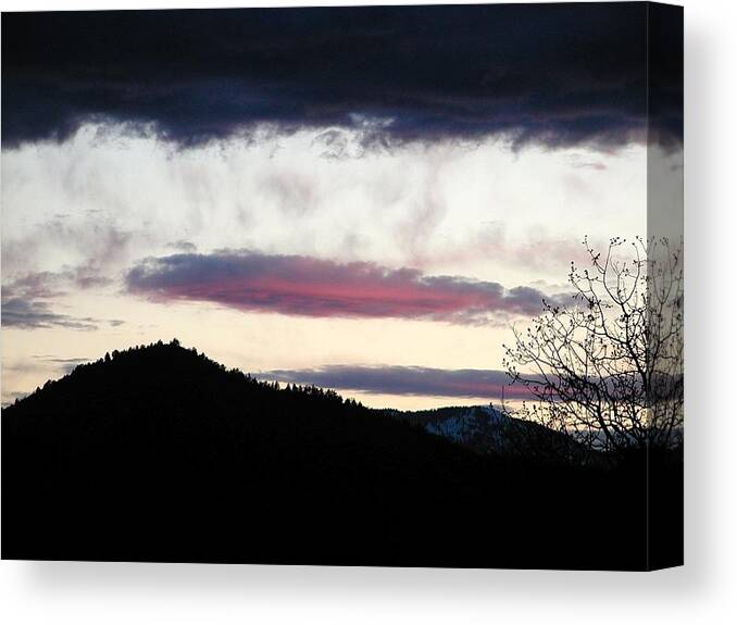 Clouds Canvas Print featuring the photograph Feather in the Sky by William McCoy