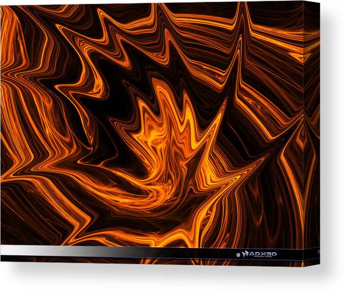 Fire Canvas Print featuring the digital art Fire Dancer by Andrew Selby