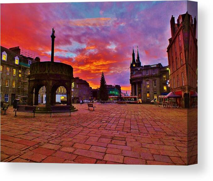 Fire In The Sky - Bruce Morrison Canvas Print featuring the photograph Fire in the Sky by Bruce Morrison