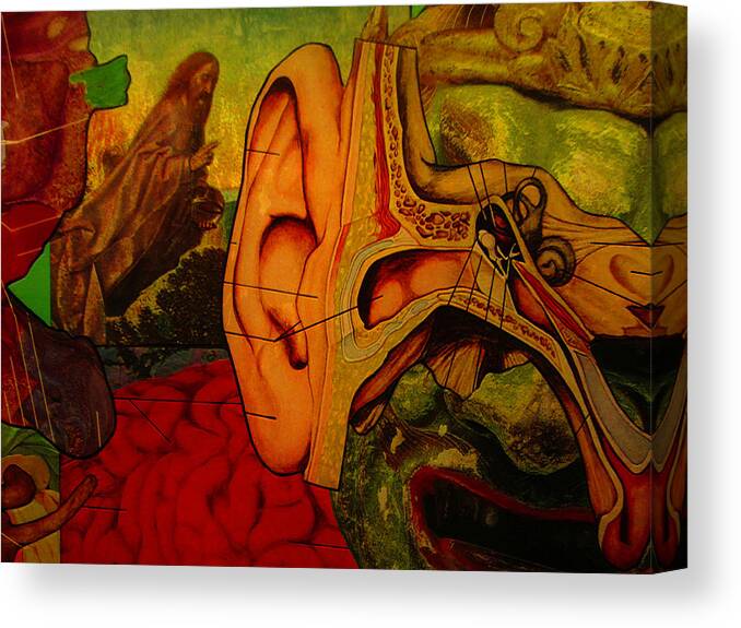  Canvas Print featuring the painting Flesh Detail 2 by Steve Fields