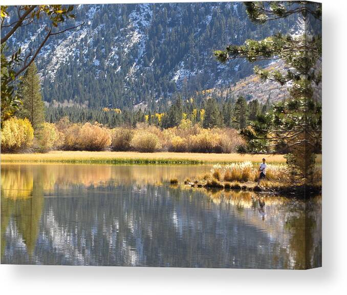 Sierra Canvas Print featuring the photograph Fly Fishin by Dody Rogers