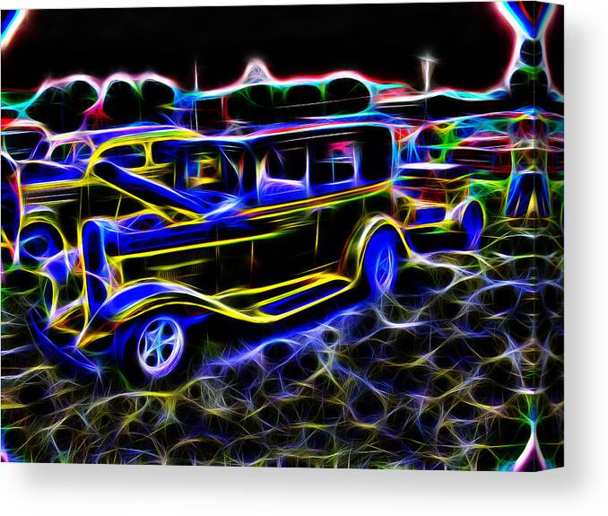 Ford Canvas Print featuring the digital art Ford Car 1 by Danny Campbell