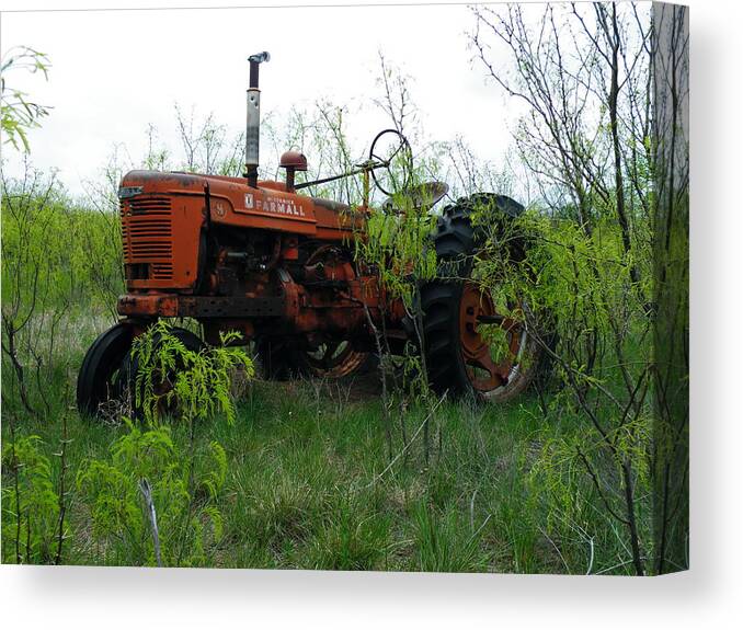 Farmall Canvas Print featuring the photograph Forgotten Farmall by The GYPSY