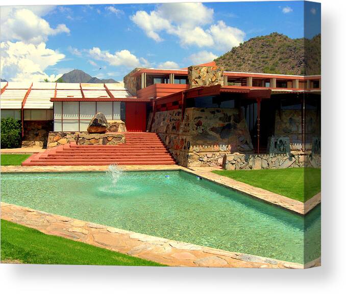 Building Canvas Print featuring the photograph Frank Lloyd Wright - Taliesin West by Donna Spadola