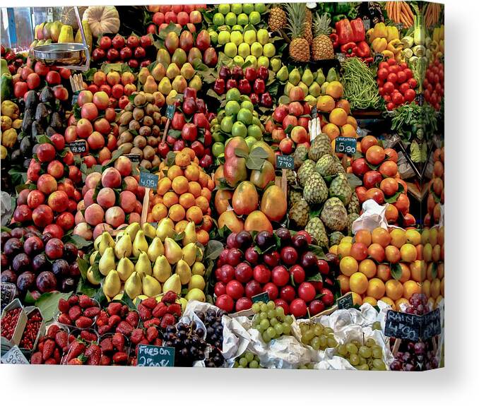 Fruit Stand Canvas Print featuring the photograph Fruit Stand by Jim DeLillo