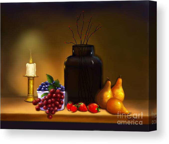 Still Life Canvas Print featuring the painting Fruits of Life by Sena Wilson