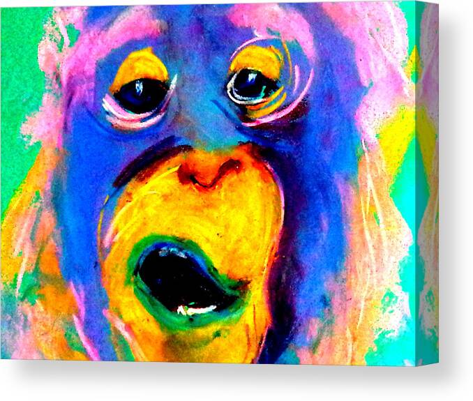 Animals Canvas Print featuring the painting Funky Monkey Art Print by Sue Jacobi