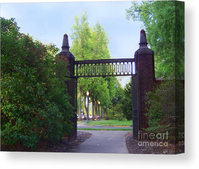 Gate Canvas Print featuring the photograph Gateway to Learning by Charles Robinson