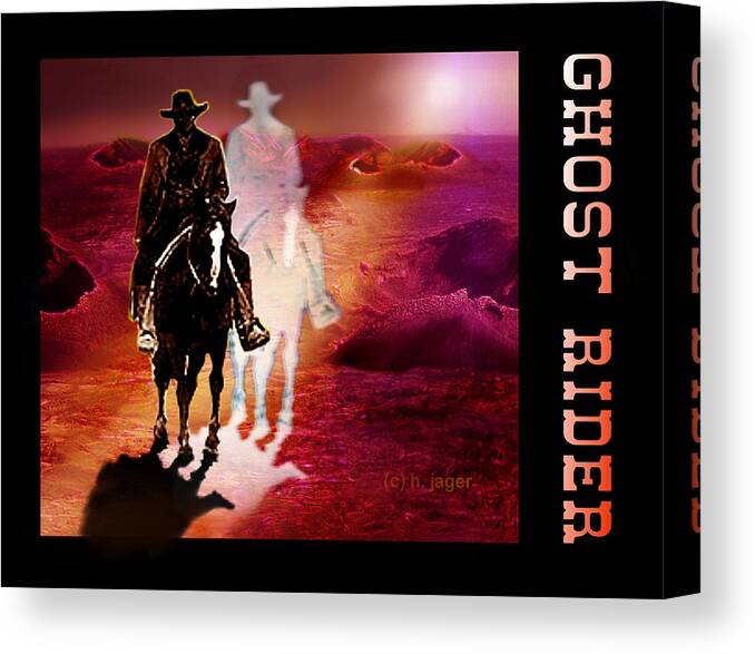 Ghosts Canvas Print featuring the painting Ghost Rider by Hartmut Jager