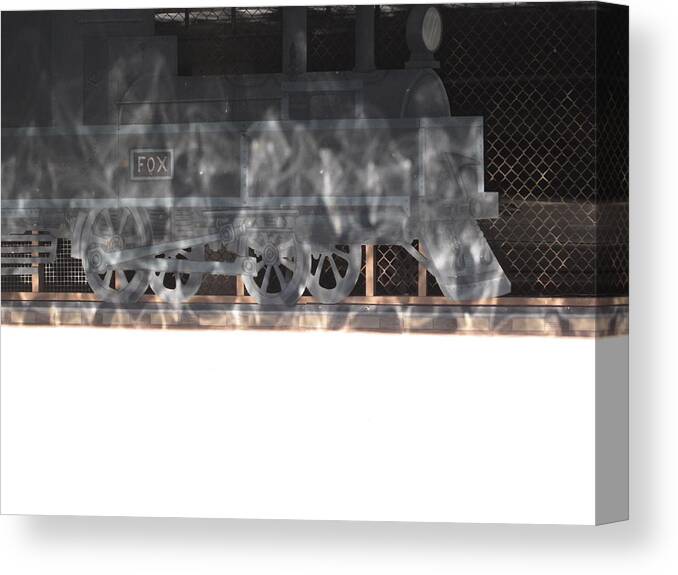 Ghost Train Canvas Print featuring the photograph Ghost Train by Ingrid Van Amsterdam