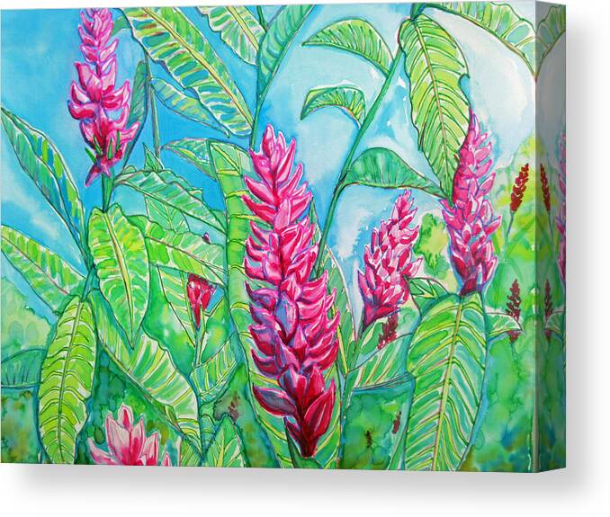 Ginger Canvas Print featuring the painting Ginger Jungle by Kelly Smith