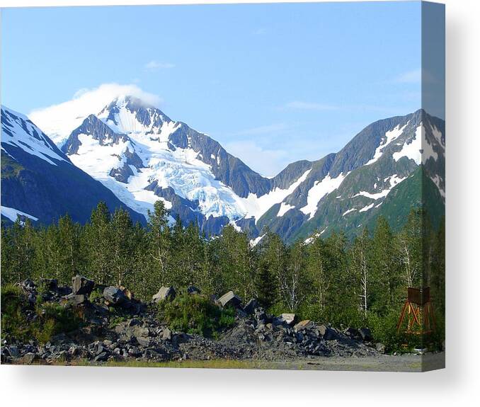 Alaska Canvas Print featuring the photograph Glacier 4 by Lew Davis