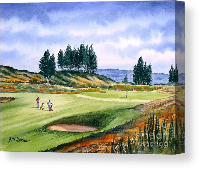 Golf Canvas Print featuring the painting Gleneagles - The Kings Golf Course by Bill Holkham
