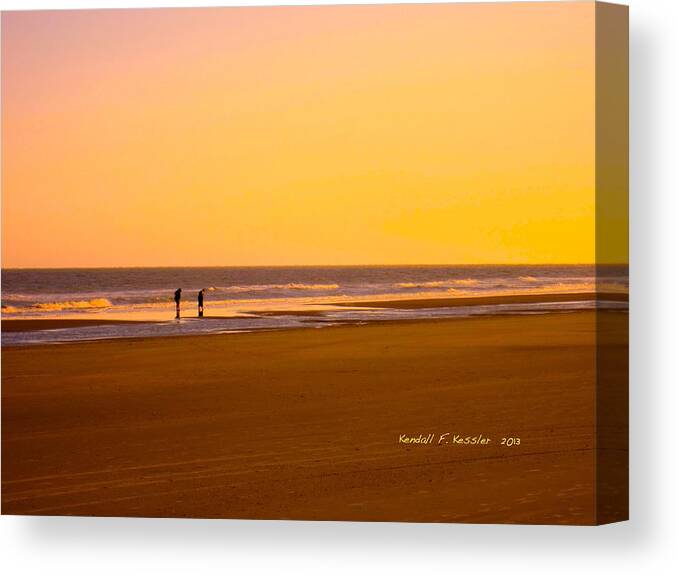 Kendall Kessler Canvas Print featuring the photograph Goldlen Shore at Isle of Palms by Kendall Kessler