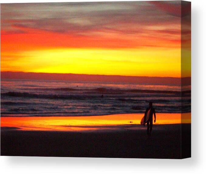  Gone Surfing Canvas Print featuring the photograph Gone Surfing by Julia Ivanovna Willhite