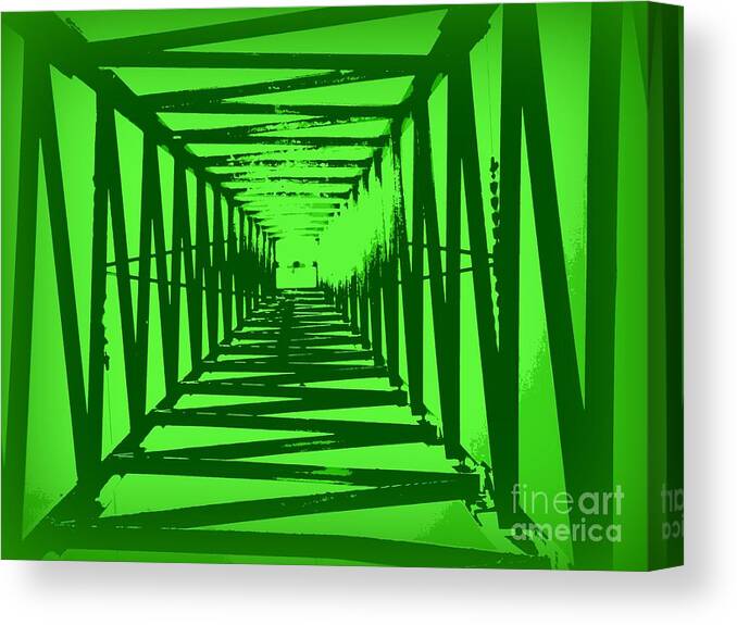 Green Canvas Print featuring the photograph Green Perspective by Clare Bevan