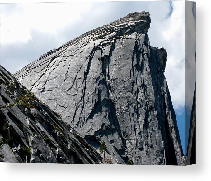 Yosemite National Park Canvas Print featuring the photograph Half Dome Trail by Amelia Racca