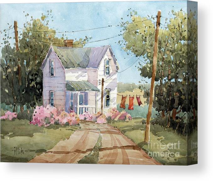 Illinois Canvas Print featuring the painting Hanging Out in Illinois by Joyce Hicks