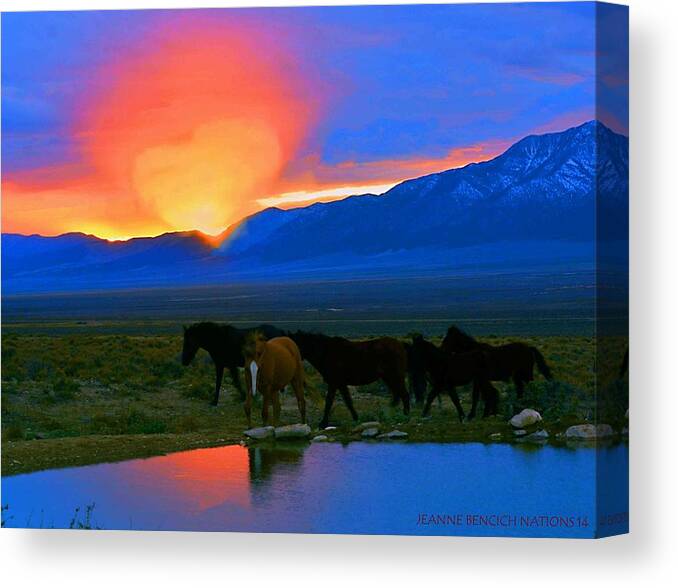 West Canvas Print featuring the photograph Have A Heart For Wild Horses by Jeanne Bencich-Nations