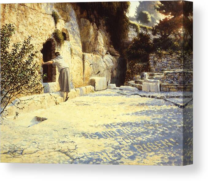 Jerusalem Canvas Print featuring the painting He is Risen by Graham Braddock