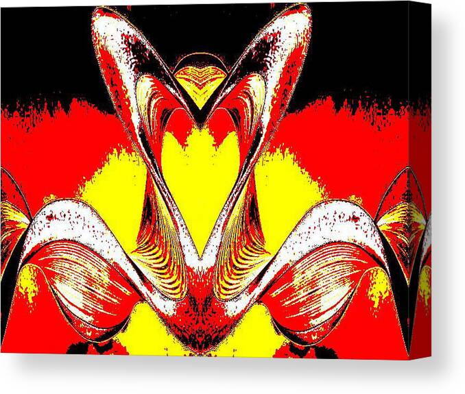 Abstract Canvas Print featuring the digital art Heart and Shoulders by Mary Russell