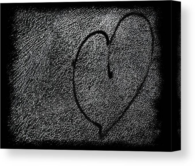 Glass Canvas Print featuring the photograph Heart Shattered Glass by Steven Michael