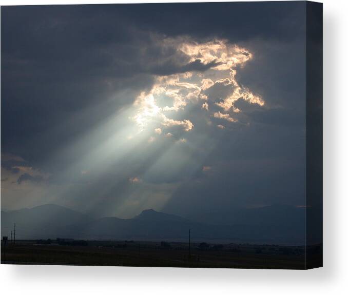 Rays Canvas Print featuring the photograph Heavenly Rays by Shane Bechler