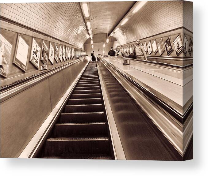 Escalators Canvas Print featuring the photograph Higher Perspective by Nicky Jameson