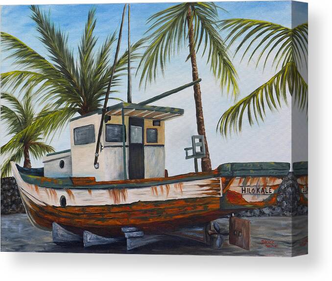 Hawaii Canvas Print featuring the painting Hilo Kale by Darice Machel McGuire