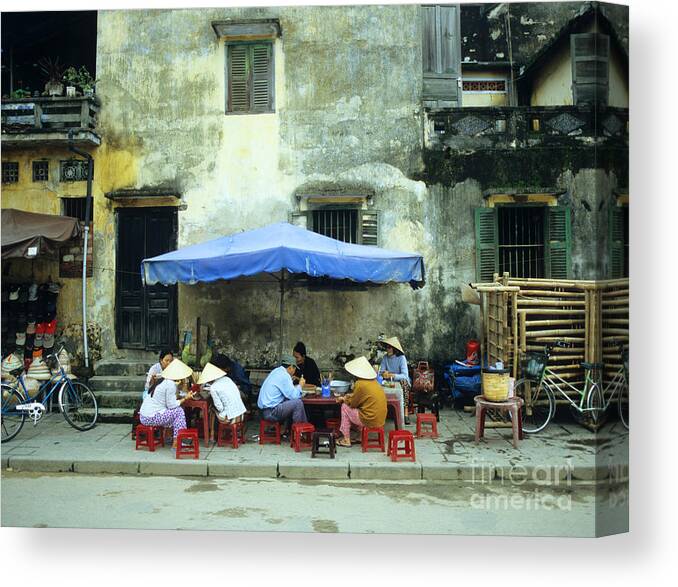 Vietnam Canvas Print featuring the photograph Hoi An Noodle Stall 02 by Rick Piper Photography