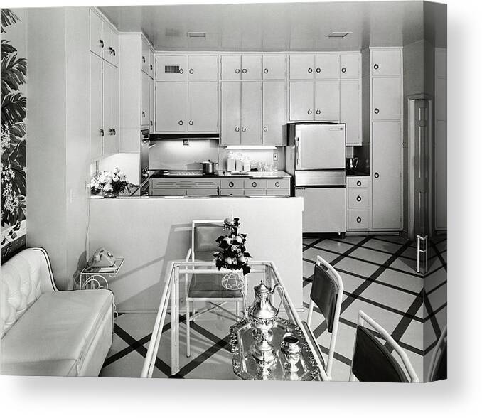 Kitchen Canvas Print featuring the photograph Home Of Louis Jones In Martinsville by Pedro E. Guerrero