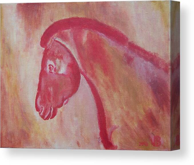 Prehistoric Canvas Print featuring the painting Horse from Chauvet Cave by Vera Smith