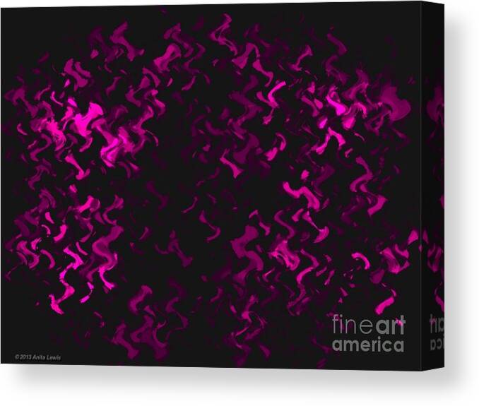 Pink Canvas Print featuring the photograph Hot Pink Ripples by Anita Lewis