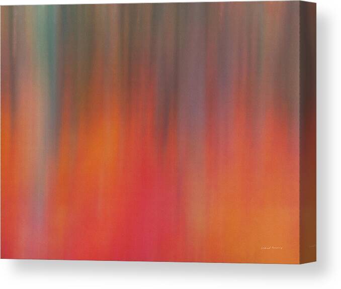 Abstract Canvas Print featuring the mixed media Impressionistic Forest Light by Leland D Howard