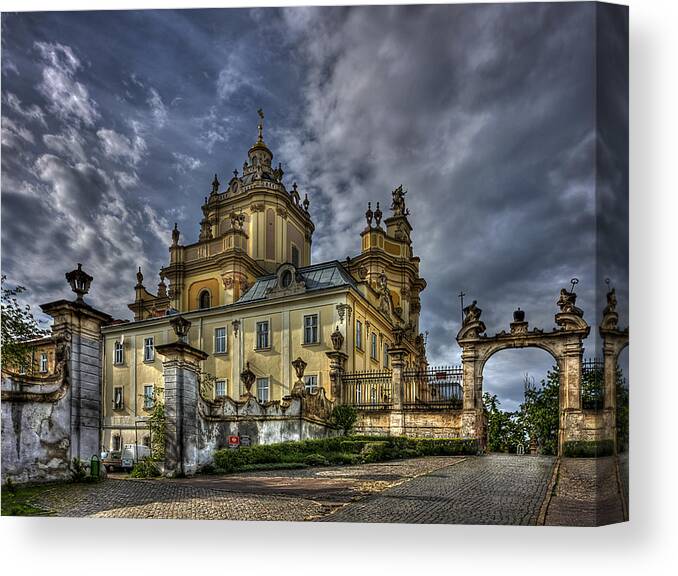 Church Canvas Print featuring the photograph In Joy and Sorrow by Evelina Kremsdorf