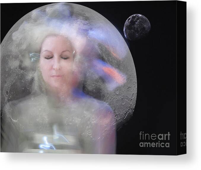 Buildings Canvas Print featuring the digital art In my bubble by Angelika Drake