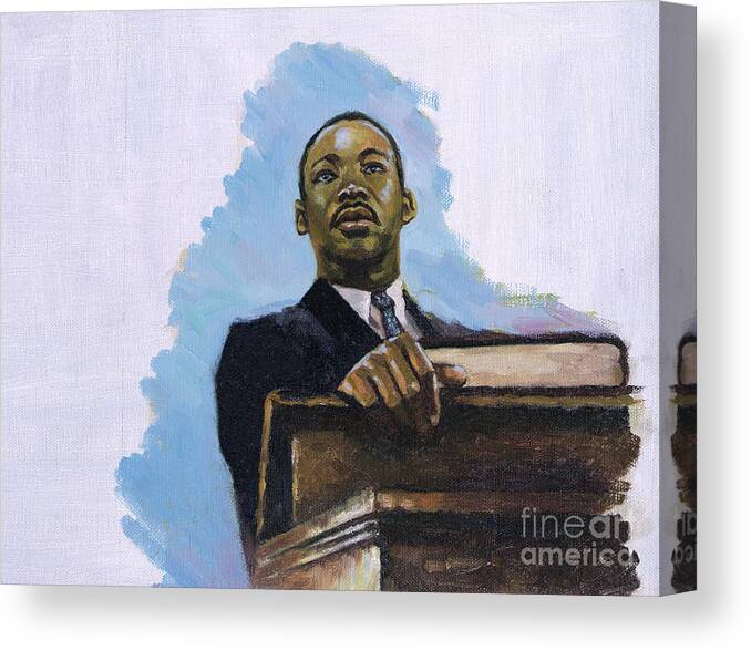 Martin Luther King Jr Canvas Print featuring the painting Inalienable by Colin Bootman