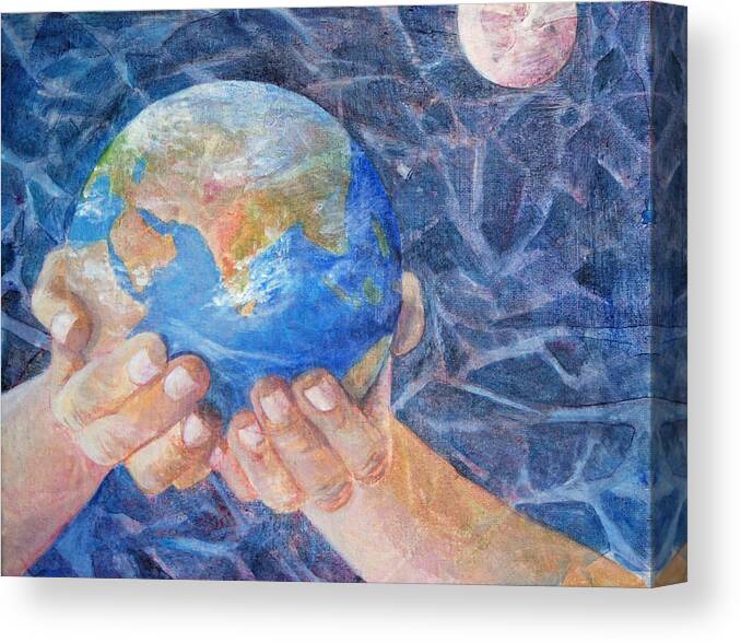 Earth Canvas Print featuring the painting Inherit the Earth by Arlissa Vaughn