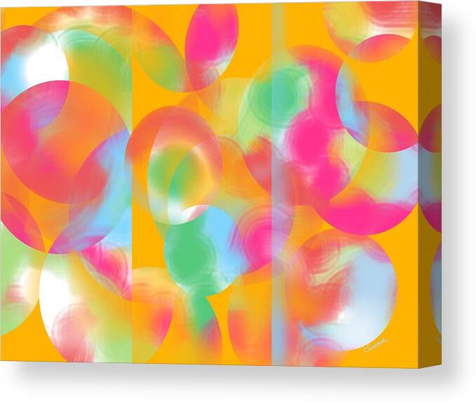 Abstract Canvas Print featuring the painting Inner circle by Christine Fournier
