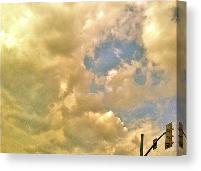 Clouds Canvas Print featuring the photograph Intersection by Brooke Friendly
